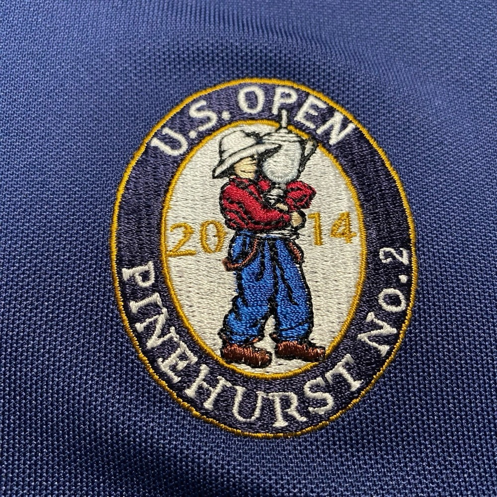 Pinehurst No 2 Putterboy Performance Polo 3XL Mens 2014 US Open Navy - Picture 8 of 9